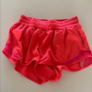 Pink lulu lemon shorts
